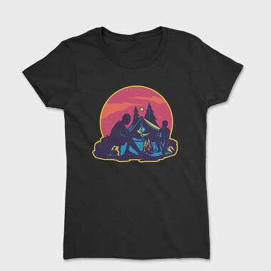 Dad And Son Night Camping, Women's T-Shirt