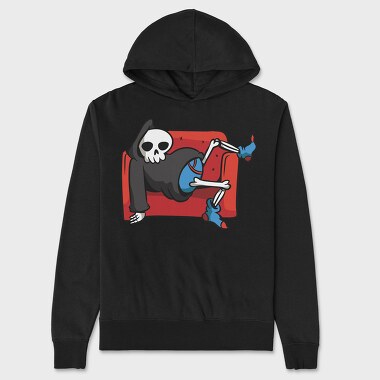 Lazy Grim Reaper, Unisex Men's Hoodie