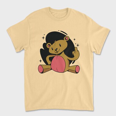 Rude Teddy Bear, Unisex Men's T-Shirt