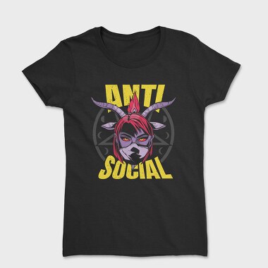 Anti Social Diabolic Girl, Women's T-Shirt