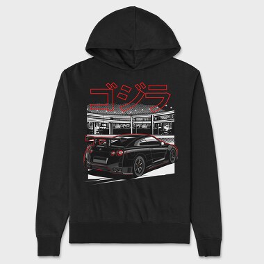 Unisex Men's Hoodie, GTR R35 Back
