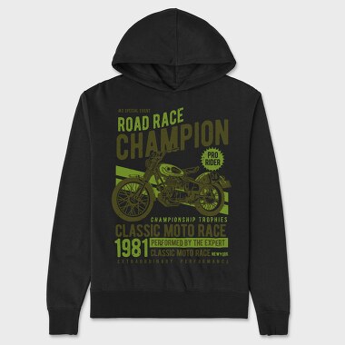 Road Race Champion, Unisex Men's Hoodie