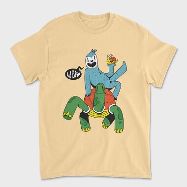 Sloth Turtle Snail, Unisex Men's T-Shirt