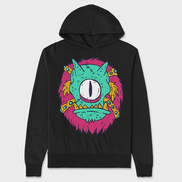 Monster Faces, Unisex Men's Hoodie