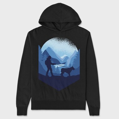 Dog Trekking, Unisex Men's Hoodie