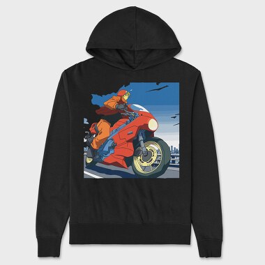 Anime Style Bike Rider, Unisex Men's Hoodie