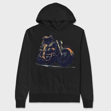 Classic Motorcycle Rider, Unisex Men's Hoodie