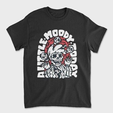 Moody Skeleton, Unisex Men's T-Shirt