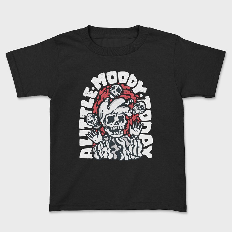 Moody Skeleton, Kids' T-Shirt