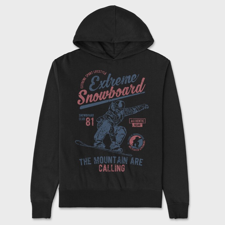 Extreme Snowboard, Unisex Men's Hoodie