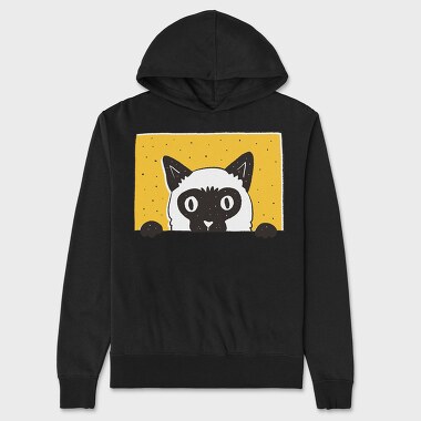 Peeking Cat, Unisex Men's Hoodie