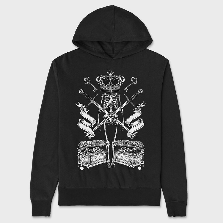 Skeleton King, Unisex Men's Hoodie