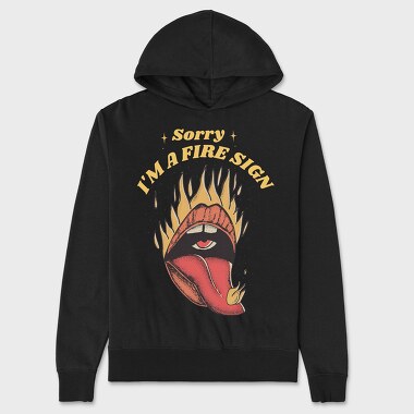 Fire Sign, Unisex Men's Hoodie
