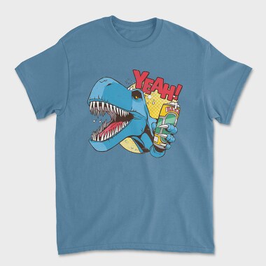 Drunk Dino Yeah, Unisex Men's T-Shirt