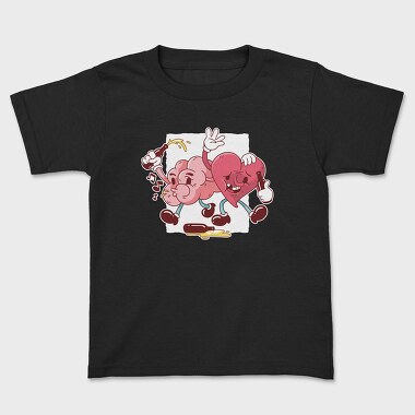 Drunk Heart And Brain, Kids' T-Shirt