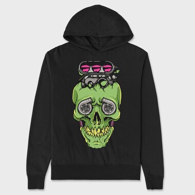 Skull Piston 2, Unisex Men's Hoodie