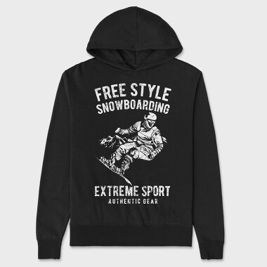 Free Style Snowboarding, Unisex Men's Hoodie
