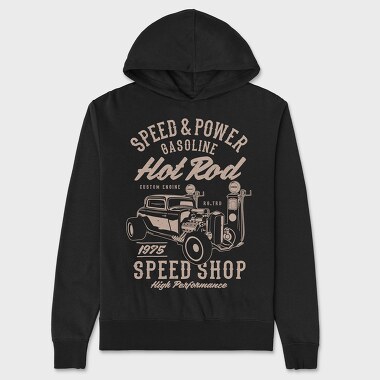 Speed & Power Hotrod, Unisex Men's Hoodie