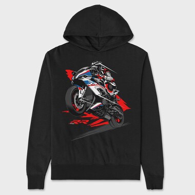 BMW S1000RR Wheelie, Unisex Men's Hoodie