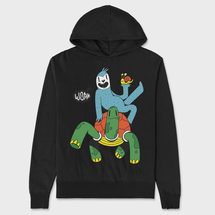 Sloth Turtle Snail, Unisex Men's Hoodie