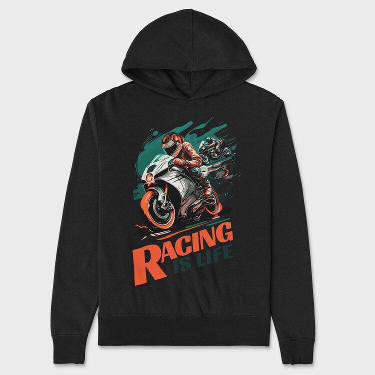 Racing Is Life Sport Bikes Racing, Unisex Men's Hoodie