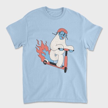 Yeti Scooter, Unisex Men's T-Shirt