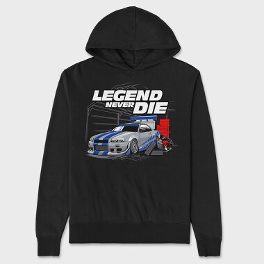 Legend Never Die, Unisex Men's Hoodie