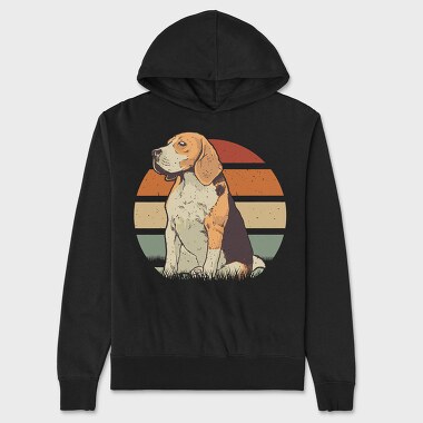 Beagle Sunset, Unisex Men's Hoodie