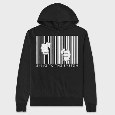 Hands On Barcode, Unisex Men's Hoodie