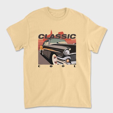 60S Classic Car Classic Cool, Unisex Men's T-Shirt