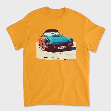 Унисекс Мъжка Тениска, Bauhaus Inspired Classic Sports Car