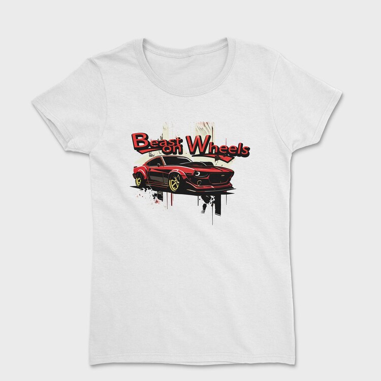 Beast on Wheels Muscle Car, Women's T-Shirt