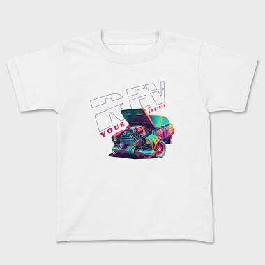 Car Engine, Kids' T-Shirt