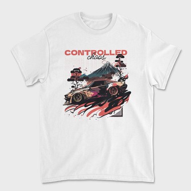 Унисекс Мъжка Тениска, Car Jdm Japan Mountains Trees