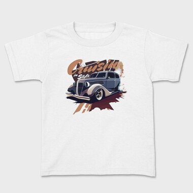 Kids' T-Shirt, Classic Car Cruisin in