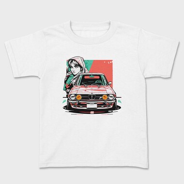 Classic Car Frontal Perspective, Детска Тениска