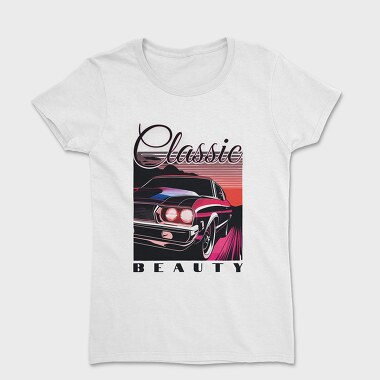 Classic Car Sunset Classic Beauty, Дамска Тениска