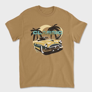 Classic Car Trees Summer, Unisex Men's T-Shirt