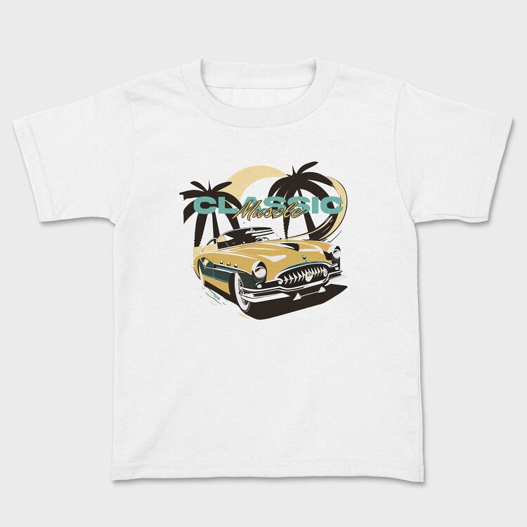 Classic Car Trees Summer, Kids' T-Shirt