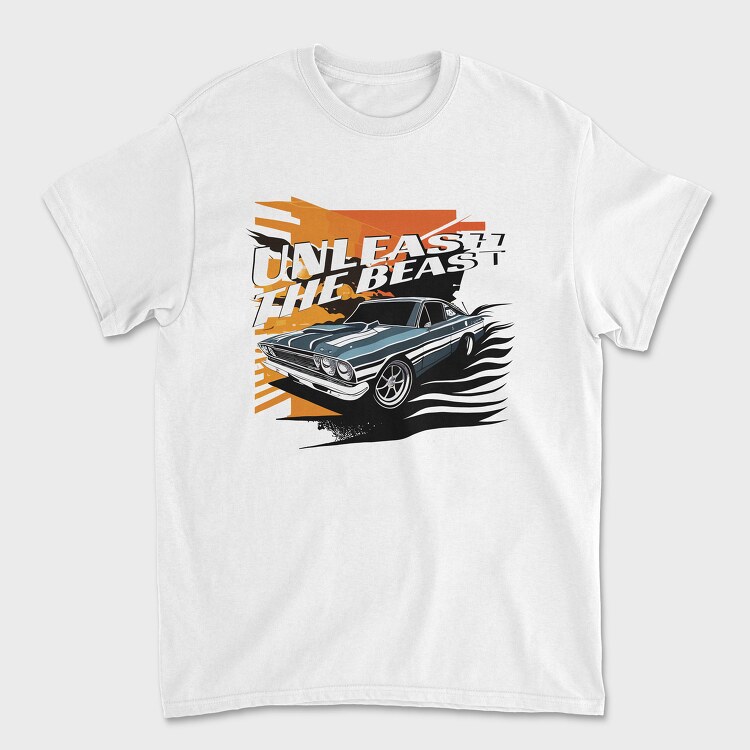Classic Car Unleash the Beast, Унисекс Мъжка Тениска