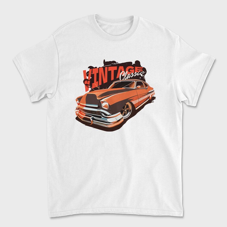Classic Car Vintage Classic, Унисекс Мъжка Тениска