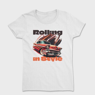 Classic Muscle Car Line Rolling, Women's T-Shirt