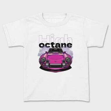 Classic Sports Car Front Perspective High Octane, Kids' T-Shirt