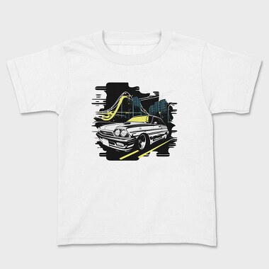 Custom Classic Car City Night Roaming, Kids' T-Shirt