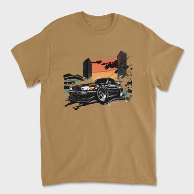 Custom Classic Car Sunset, Unisex Men's T-Shirt