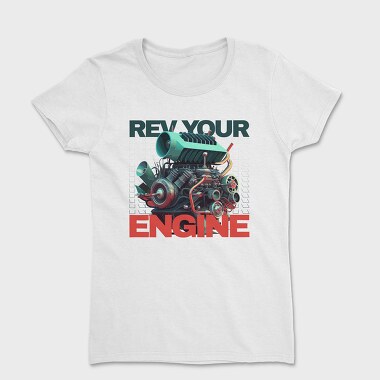 Custom Large Engine Rev Your Engine, Women's T-Shirt