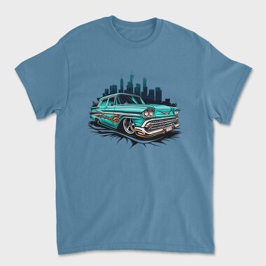 Unisex Men's T-Shirt, Custom Lowrider Car Wheels Luxury