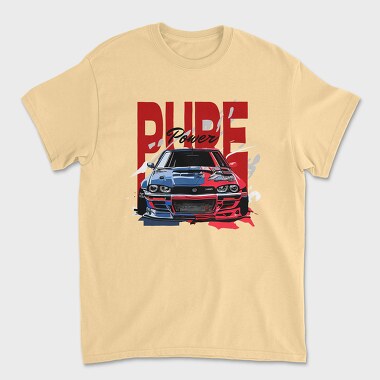 Customized Dual Color Car Front View, Unisex Men's T-Shirt