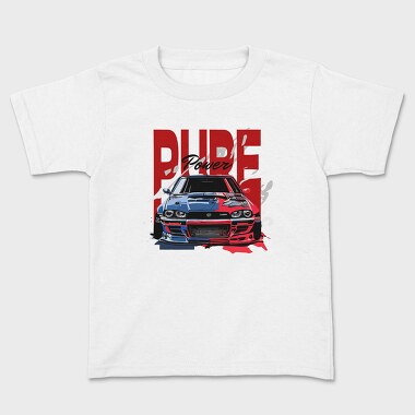 Kids' T-Shirt, Customized Dual Color Car Front View