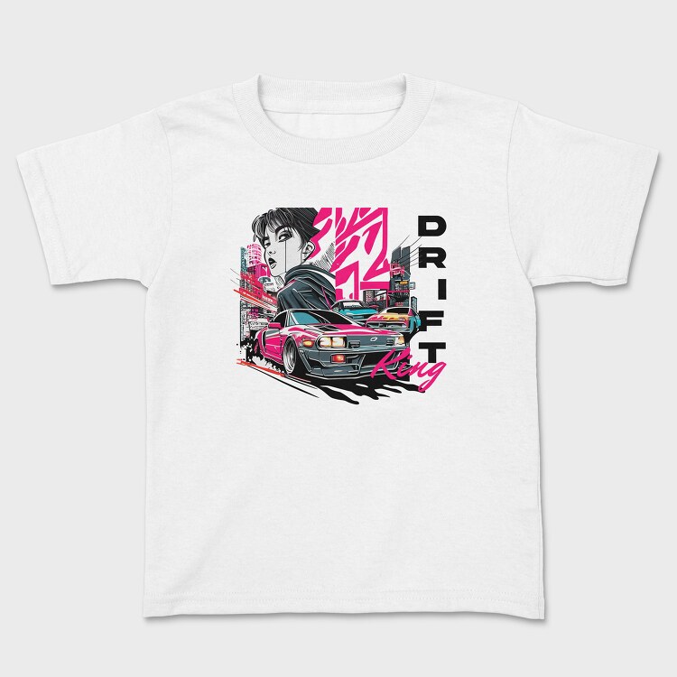 Drift King Japanese Car Manga, Kids' T-Shirt